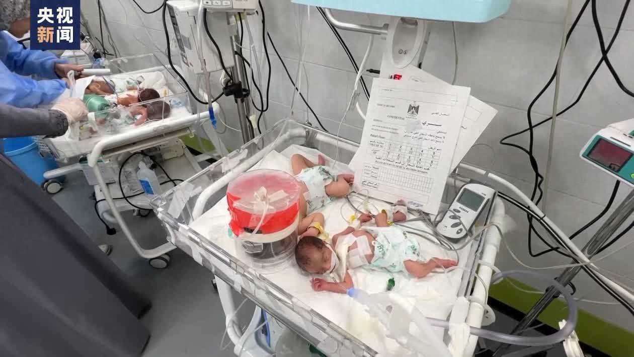 加沙地带新生儿被迫共用保温箱